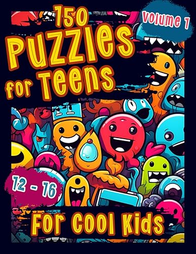 Puzzle Book for Teens 12-16: Activities &amp; Brain Teasers with Word Search, Cryptograms, Mazes, Crosswords &amp; More for Clever Kids