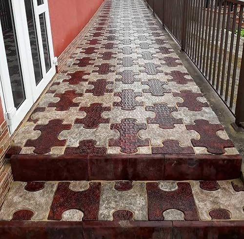 Miniatura 3 de Puzzle Stepping Stone Mold Concreto cemento molde ABS rompecabezas jardín camino #S51