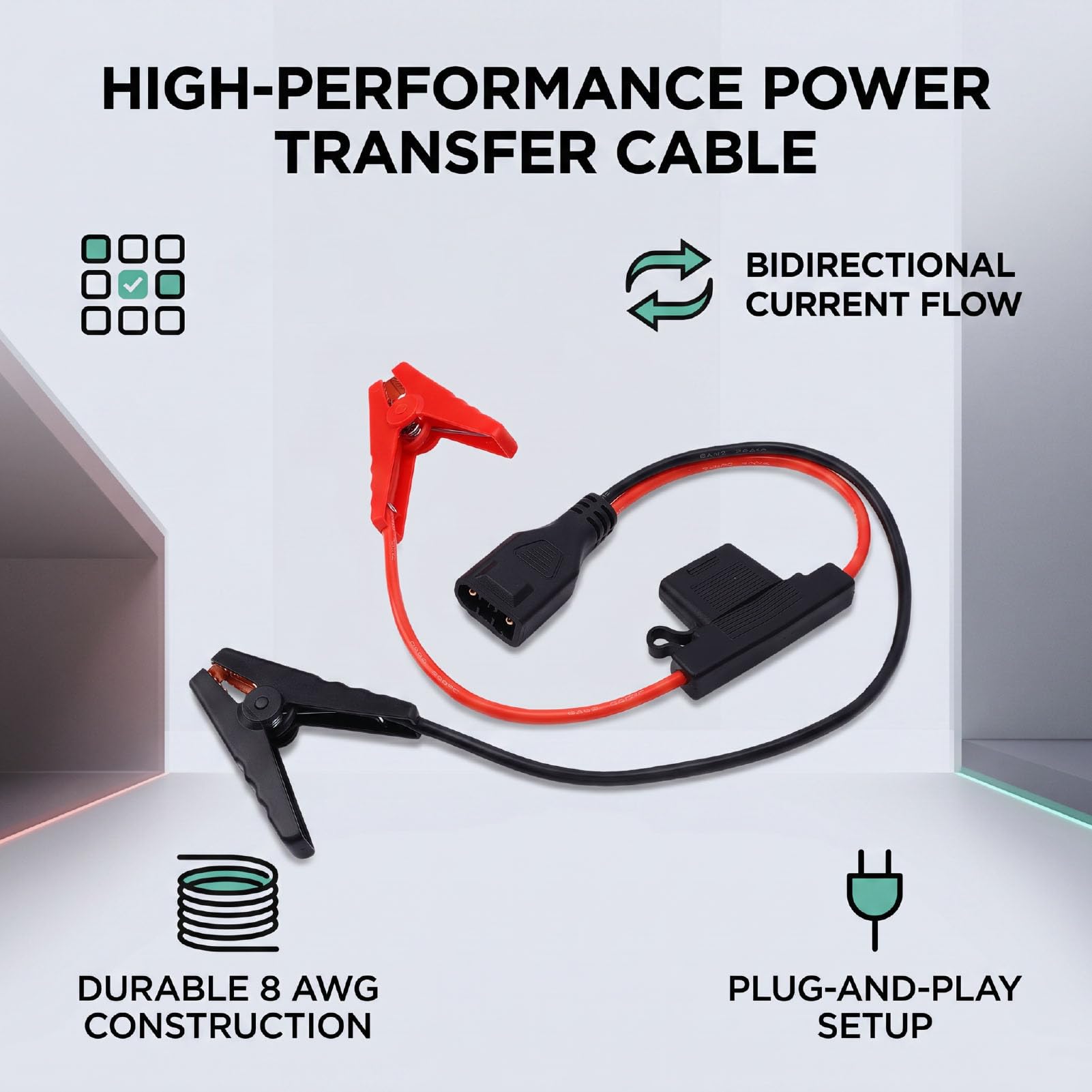 PUSOKEI XT150 Batteria Cavo Clip per Stazione di Alimentazione Portatile