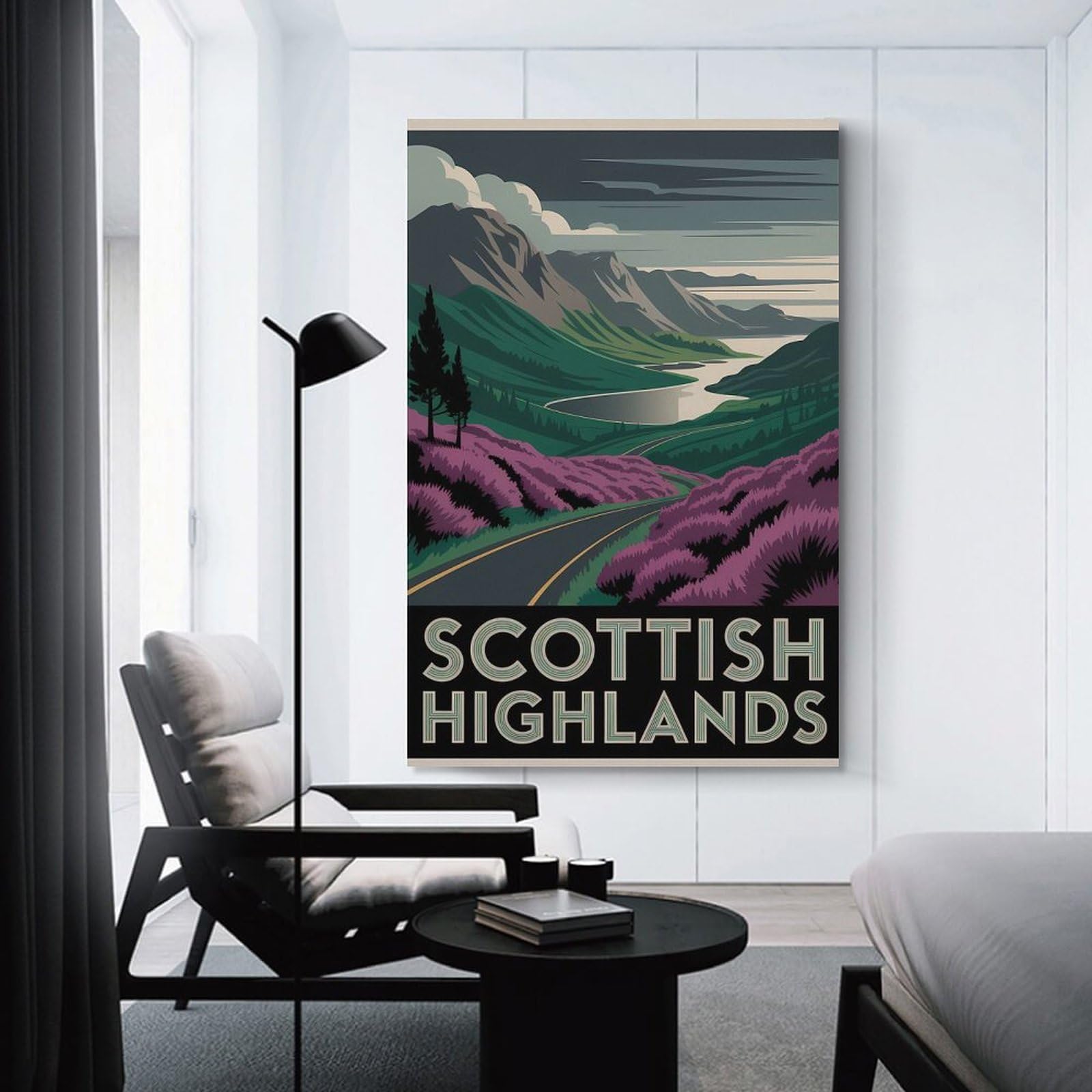 Junmoney Scottish Highlands Travel Wall Picture Print 20x30inch(50x75cm), for Lounge Decor, Offices Or Entryway Styling, Versatile Wall Decor for Many Rooms