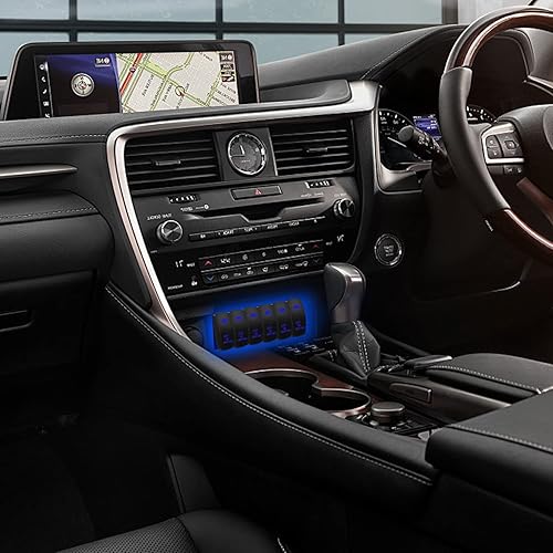 Miniatura 7 de Interruptor para luz LED de 5 pines con luz de encendidoapagado luz LED azul 20 A12 V 10 A24 V con cables de puente para automotor barco camión Jeep