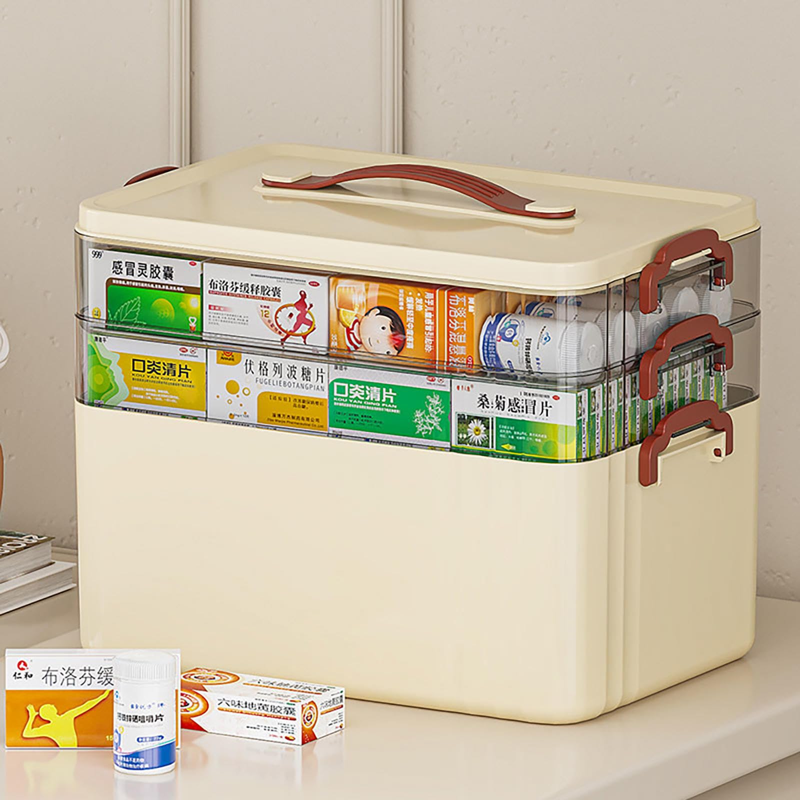 Amazon.com: KALWEL Medicine Organizer Box, White Plastic