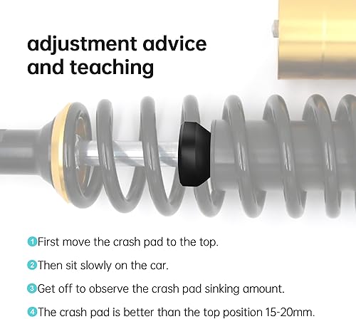 Miniatura 5 de Amortiguadores universales para motocicleta, 12.598 in, amortiguador de aire trasero para Honda Kawasaki Suzuki Yamaha Go Kart ScootersSport Street