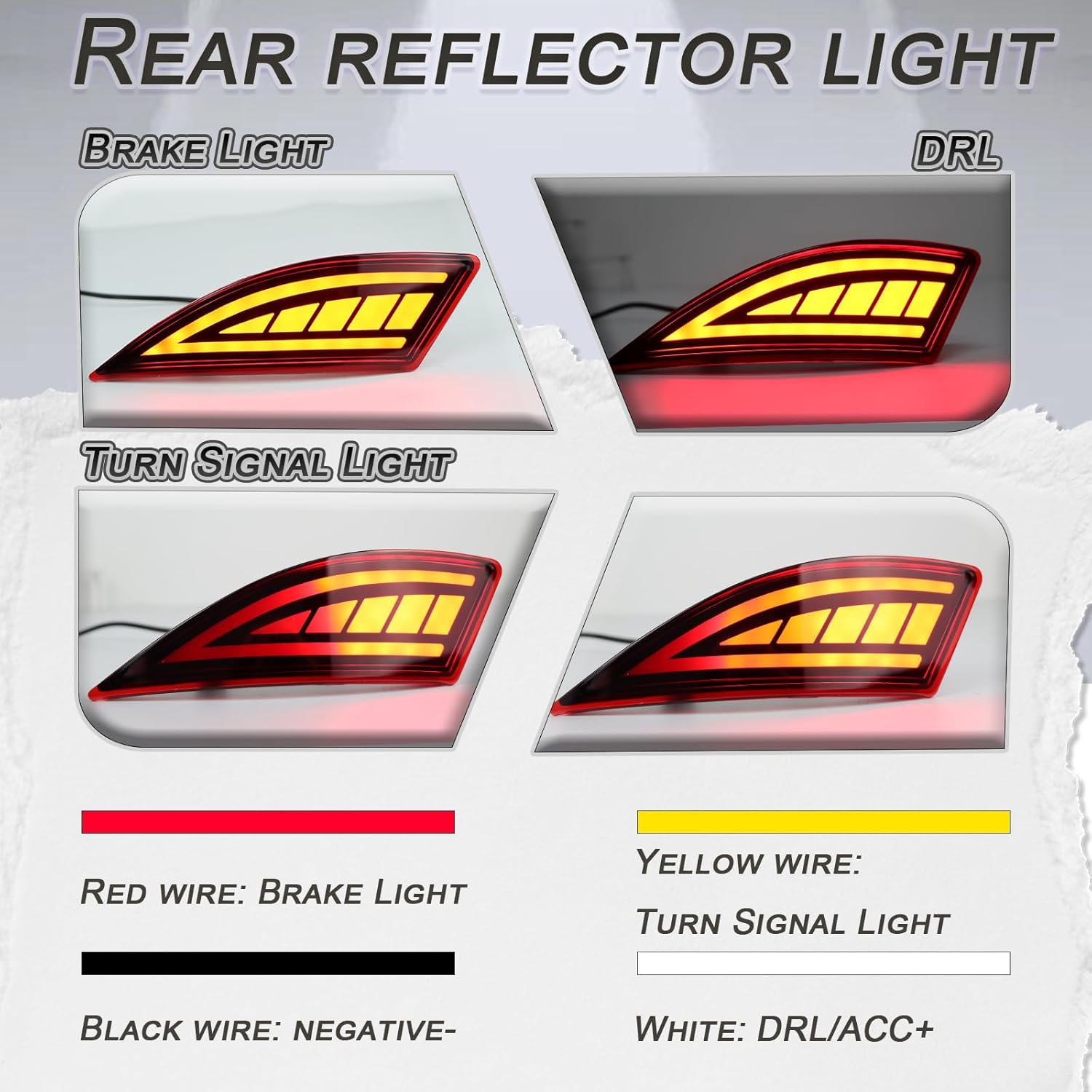 Full Lens LED Rear Reflector Bumper Fog Light Assembly kit for Lexus RX350 Base/F Sport 2020-2022,for RX350 L Base 2020-2022,Sequential Turn Signal Light & Brake Light & DRL,2pc (RED)