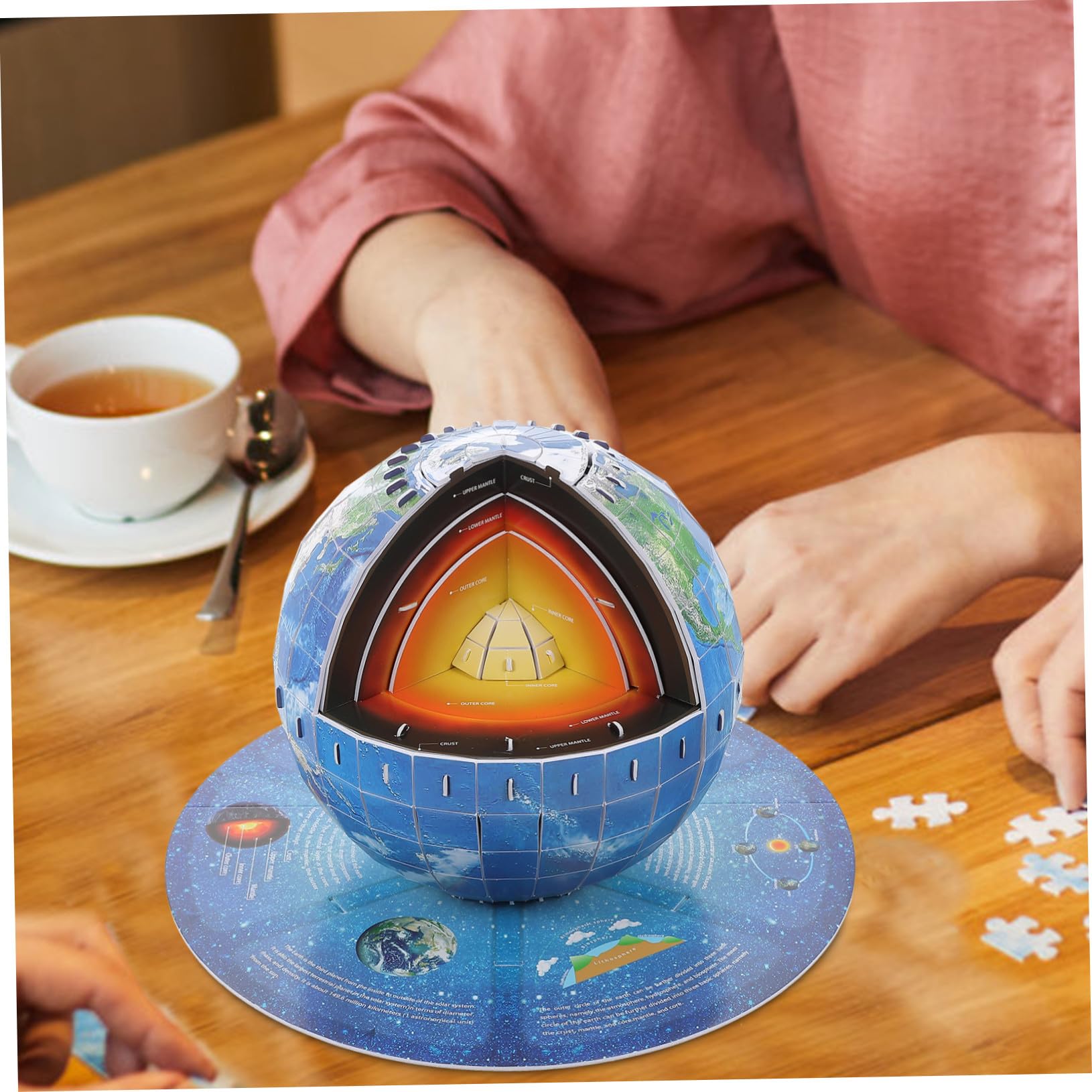 Puzzle 3d Struttura della Terra, in Carta Blu
