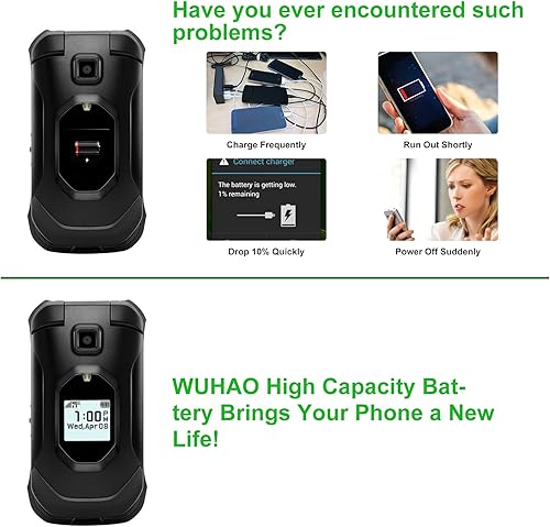 Miniatura 4 de WUHAO Para Kyocera E4710 Verizon Kyocera DuraXV LTE E4610 Batería SCP-63LBPS SCP-63/9LBPS Batería de repuesto 3.7v