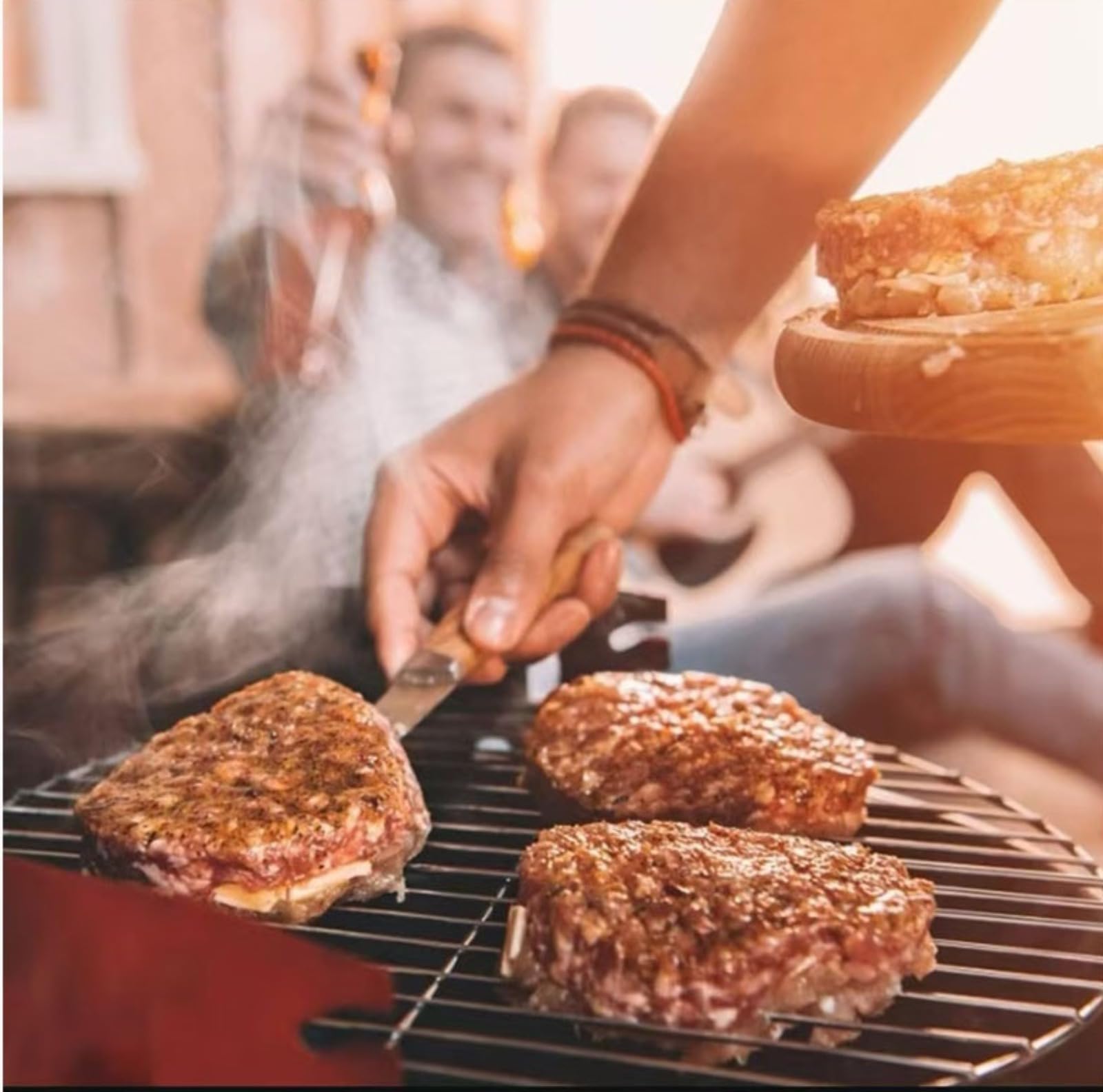 Griglia rotonda per barbecue, Grassetto in acciaio inox, Griglie per barbecue, Varie dimensioni, Grill barbecue, Graticola per barbecue, Griglia da forno per barbecue, picnic, cottura all'aperto