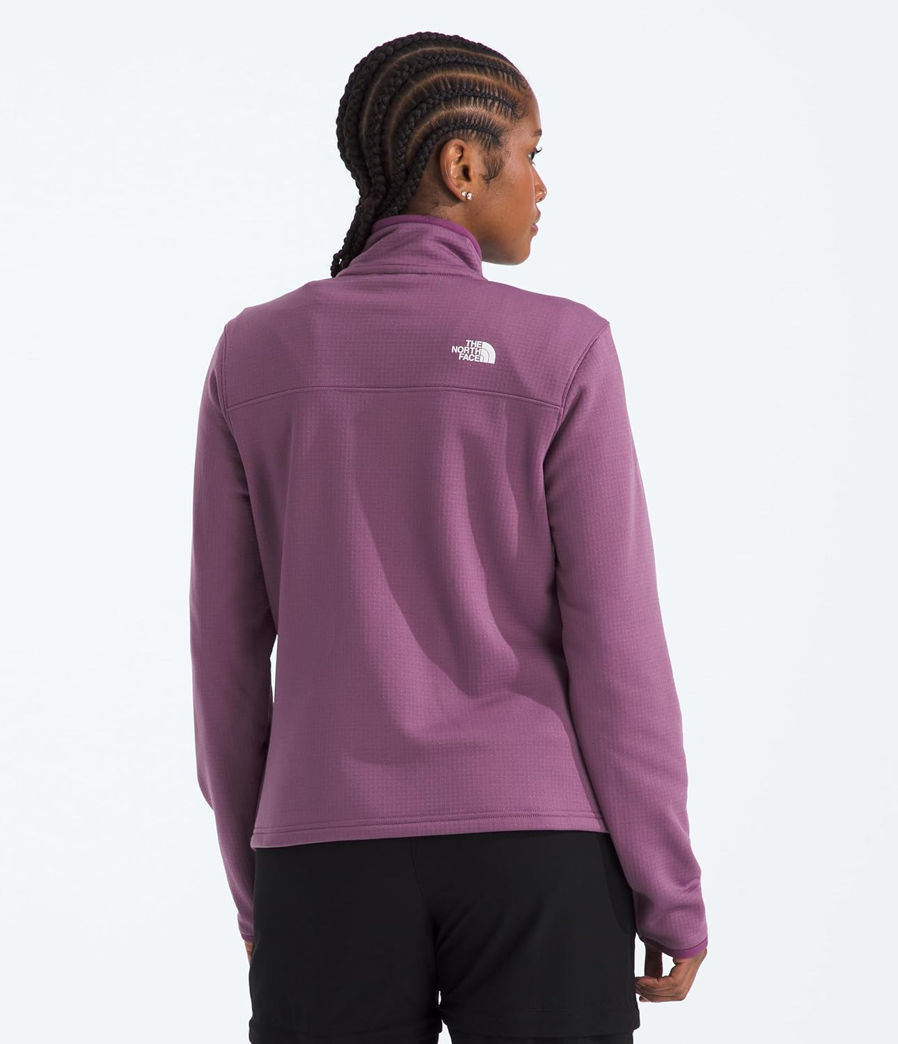 The North Face womens Cedar Trail Grid Fleece Jacket - Soft Fleece Zip Up Jacket, Secure Zip Pockets, Stretch Fabric - Image 2