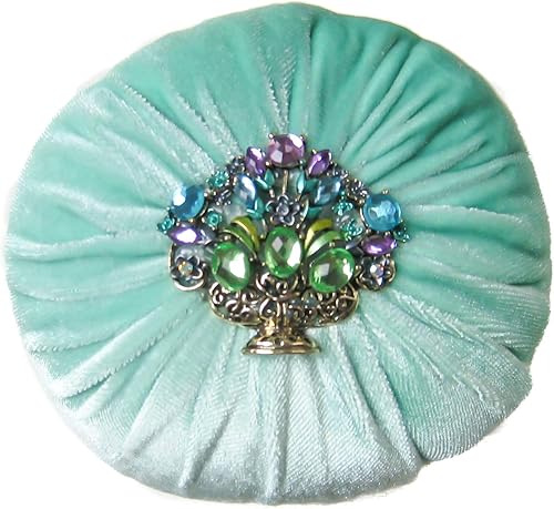 Miniatura 22 de Cojín abrasivo de terciopelo morado de 4 pulgadas para coser – 1 libra de polvo de esmeril – hecho a mano en Estados Unidos (4 pulgadas, morado)