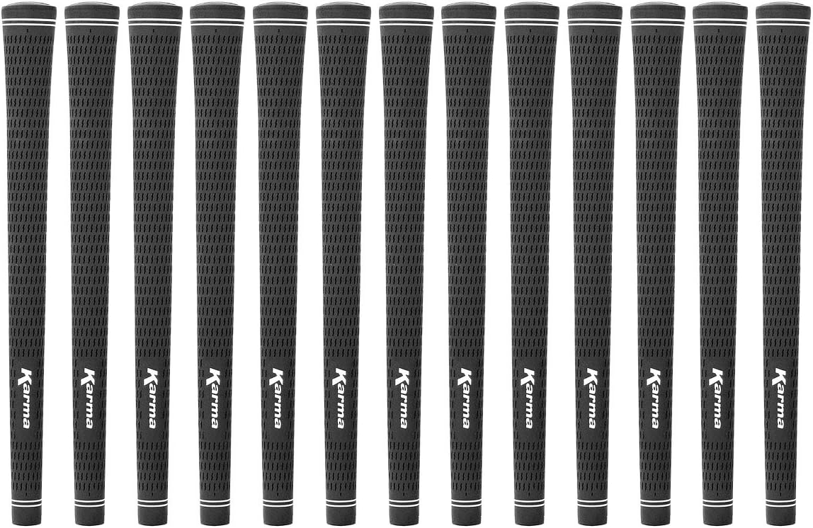 Karma Velour Golf Grips for Men, Women, Juniors | Undersize, Standard, Midsize, Oversize, & Jumbo | 6 Colors | Choose Single, 9, 13 Pack or Golf Club Grip Kit
