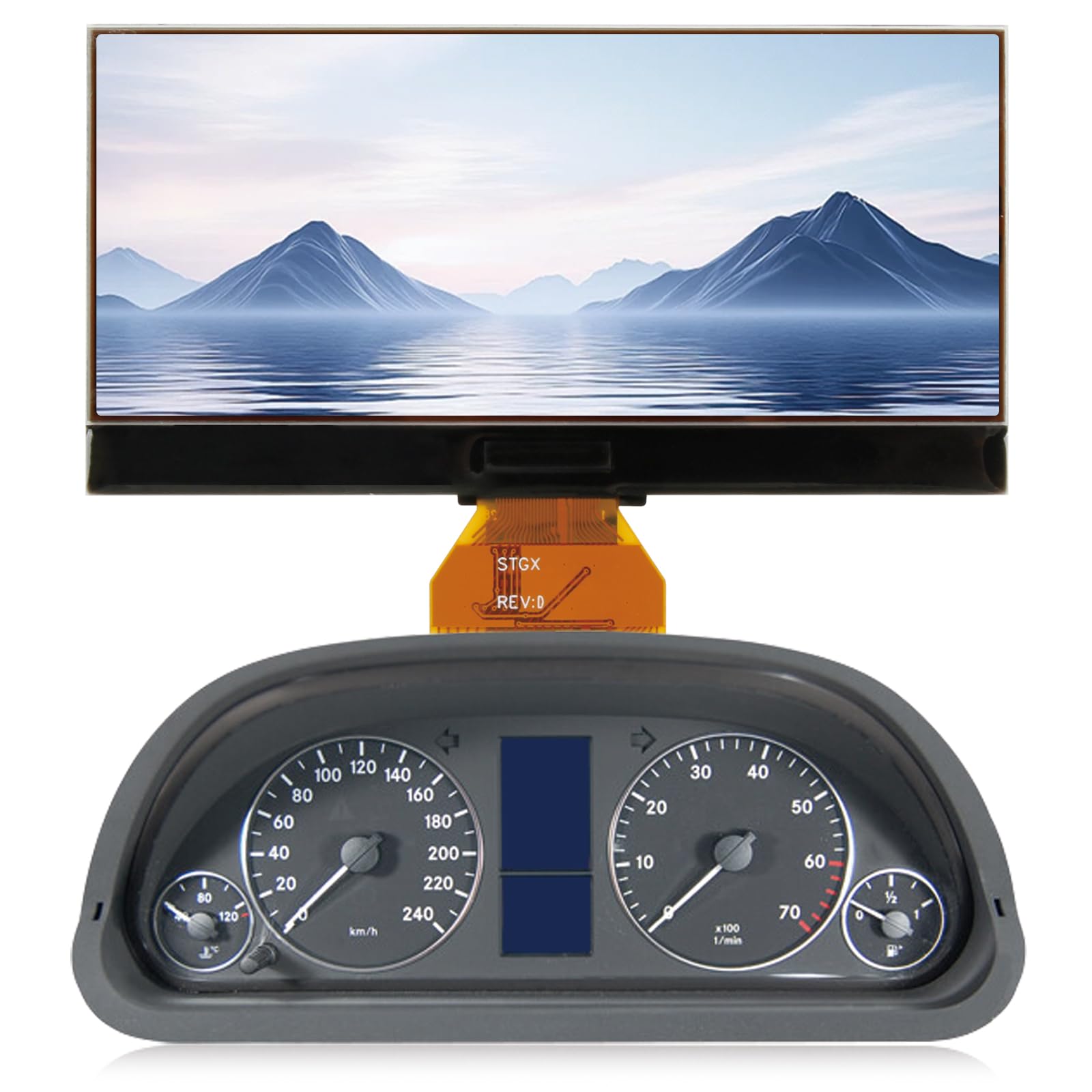 LCD Display per Mercedes Classe A B LCD Schermo per Mercedes Classe A W169 / B W245 Sostituzione dello Schermo, Numero OEM A1695400448, 0263643242 (Nero)