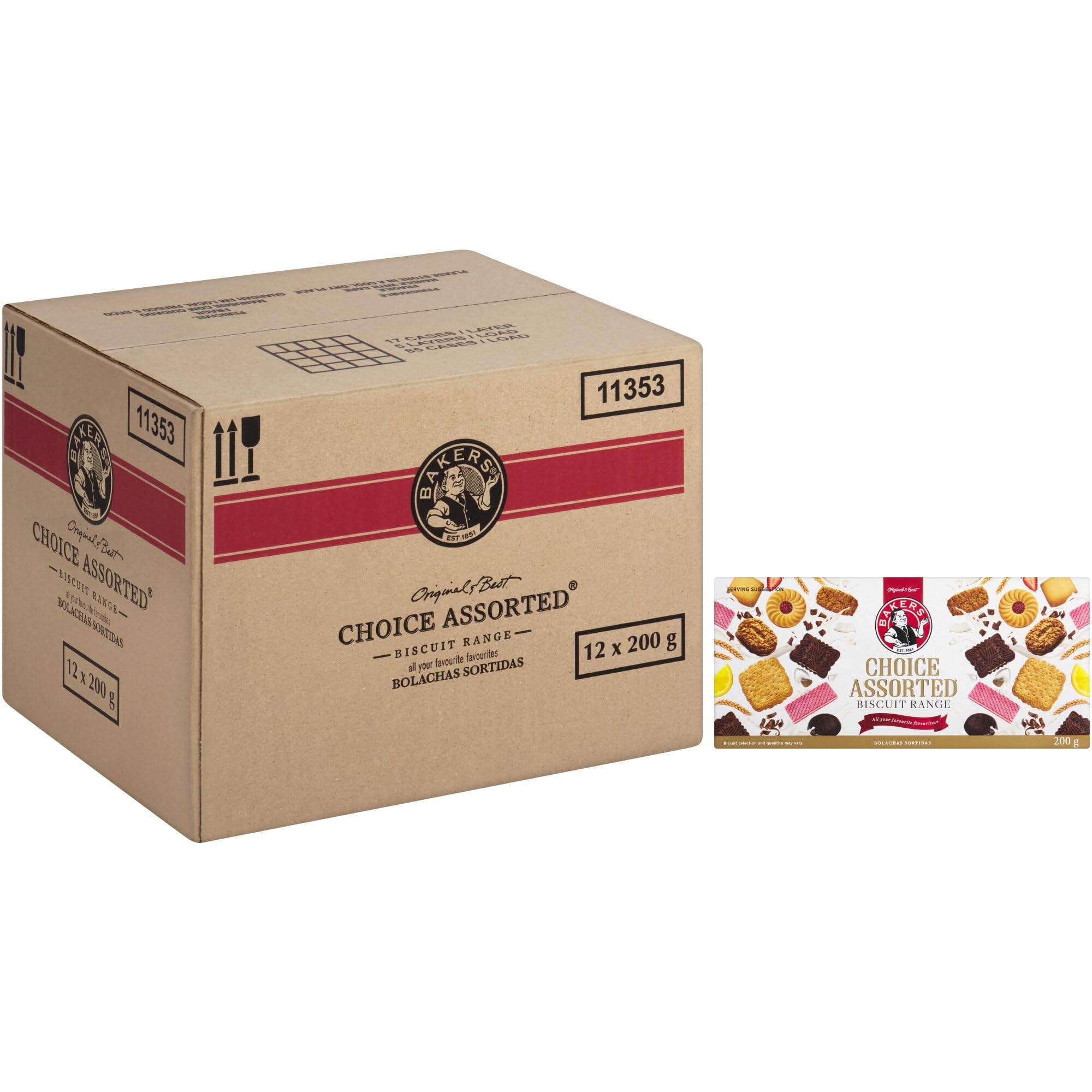 Bakers Choice Assorted Range Biscuits 200 g (Pack of 12) : Amazon