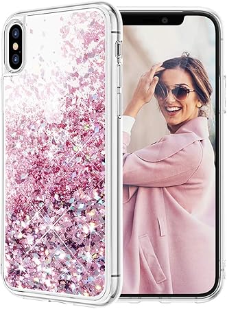 Iphone X Case Caka Iphone Xs Glitter Case Liquid Series Girls Luxury Fashion Bling Flowing Liquid Floating Sparkle Glitter Cute Soft Tpu Case For Iphone X Xs Rose Gold Amazon Co Uk Electronics