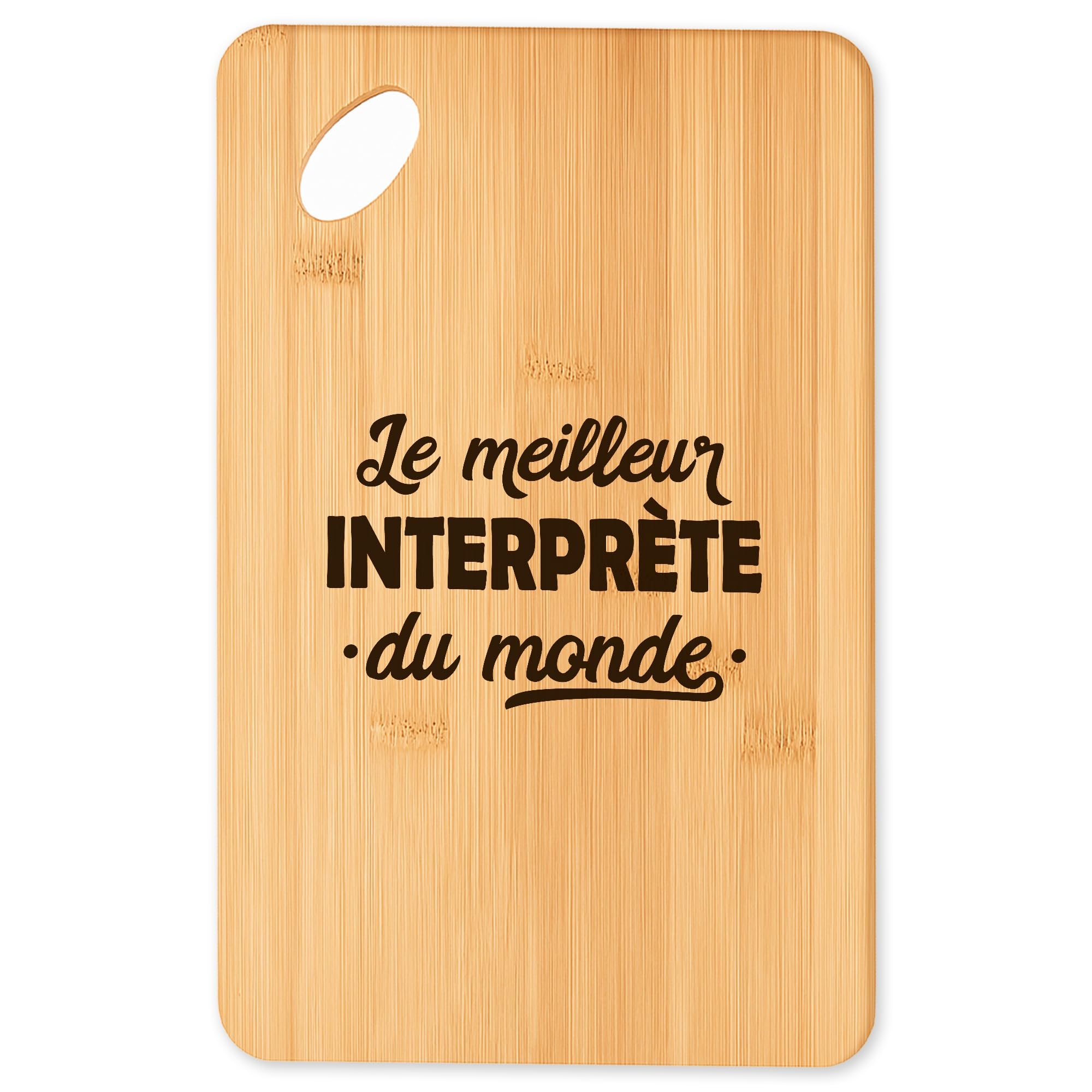 Planche à découper en bambou Super Interprete 2, plateau apéro durable pour cuisine et barbecue