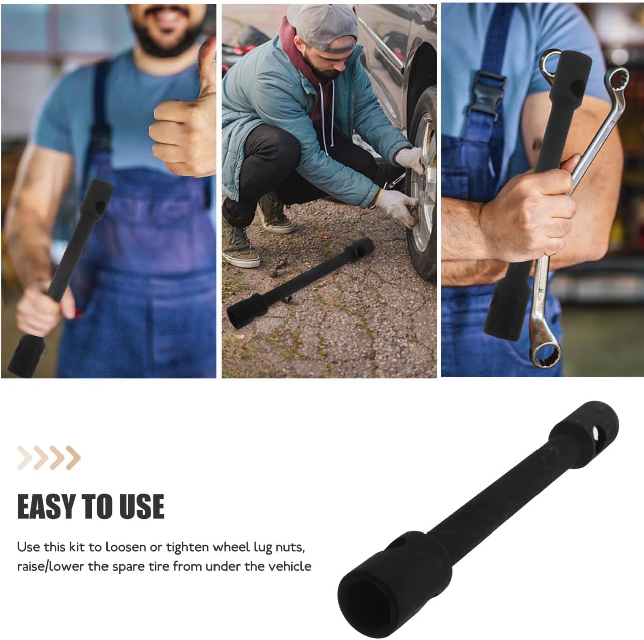 ULTECHNOVO Automobile Repair Socket Wrench Double Ended Tire Disassembly High Torque Car Wheel Lug Nut Remover