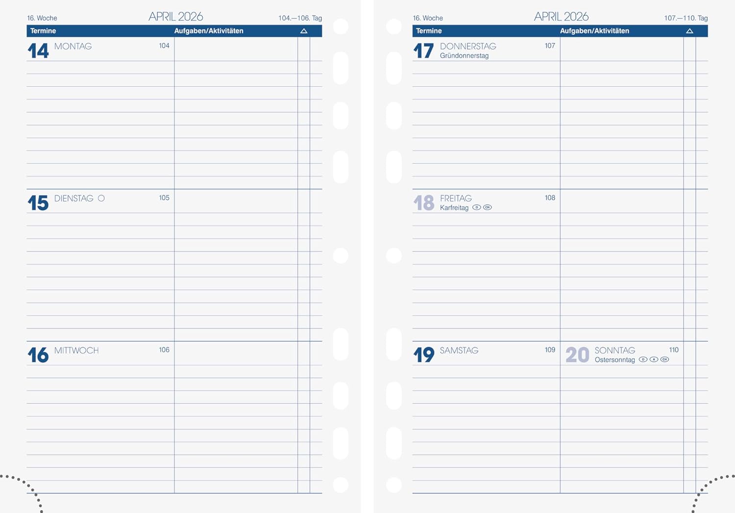BRUNNEN Weekly Calendar Business 2026 | A5