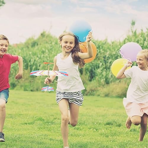 Miniatura 9 de 10 unidades de banda de goma impulsada avión modelo avión madera kits de lanzar planeador juguete para deportes al aire libre juguete y niños