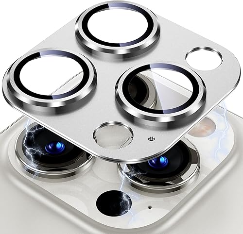 Uyiton - Protector de lente de cámara de iPhone 13 Pro y 13 Pro Max, fuerte absorción, protección anticaídas, cubierta de cámara trasera, vidrio