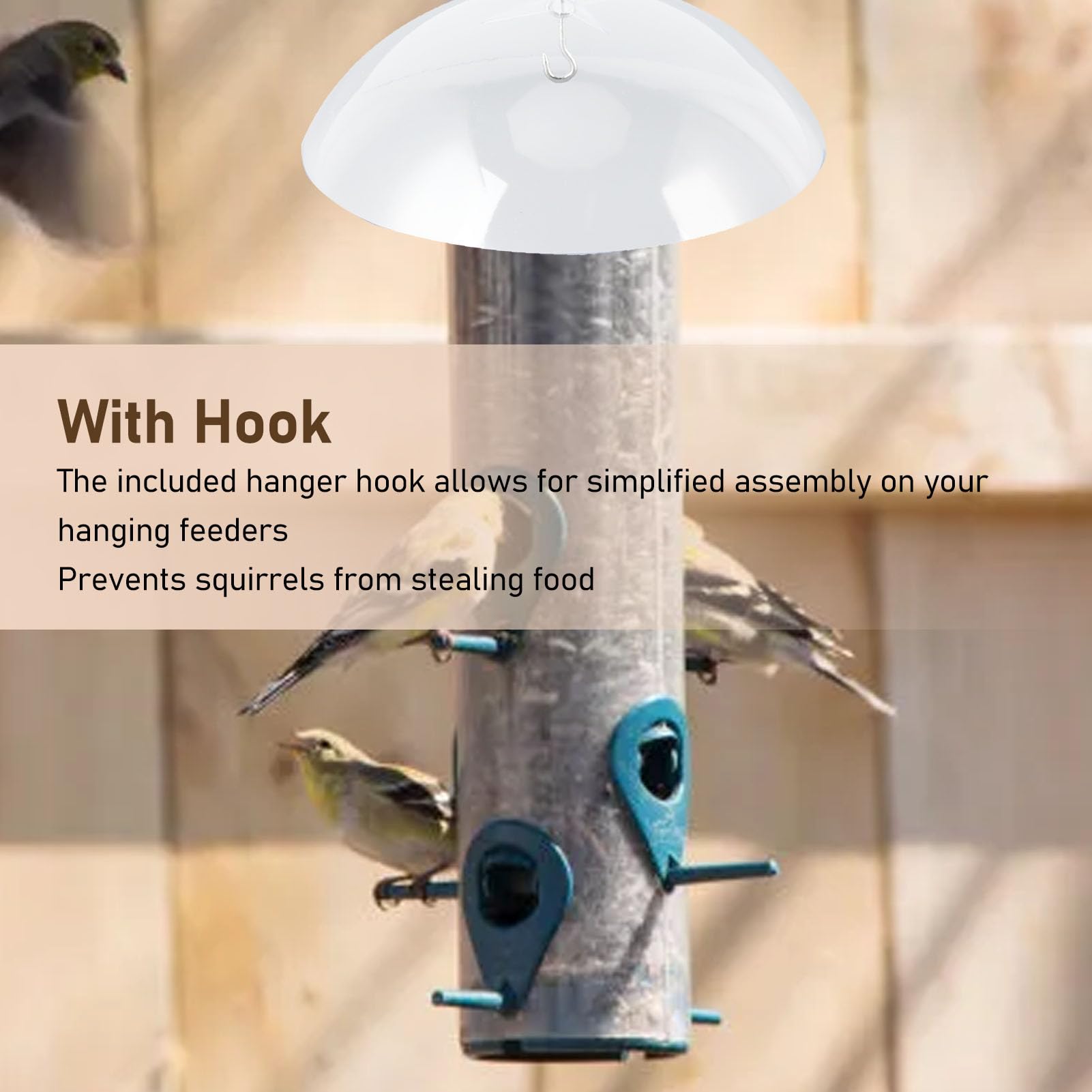 Yosoo Health Gear Housse de Protection pour Mangeoires à Oiseaux, Empêche Les écureuils, Dôme Transparent, Protection Contre la Pluie, Ronde, Anti-écureuil, pour Suspendre Un Jardin Extérieur