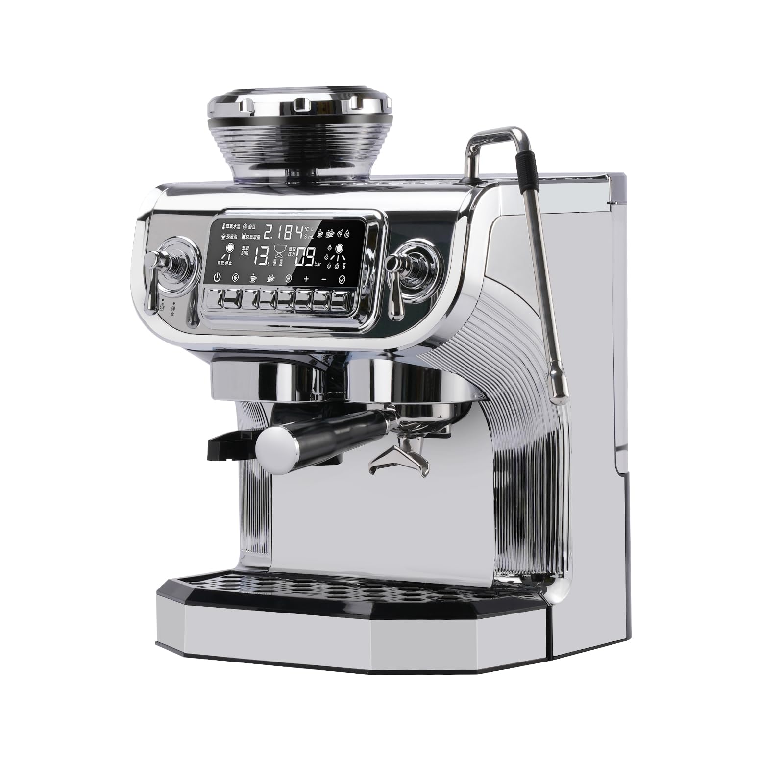 Photo 1 of *TESTED* Mcilpoog Espresso Machine with Milk Frother?Semi Automatic Coffee Machine with Grinder,Easy To Use Espresso Coffee Maker with 5.5 inch Large Screen,15 Bar Pressure Pump,PID Temperature Control.?TC530?