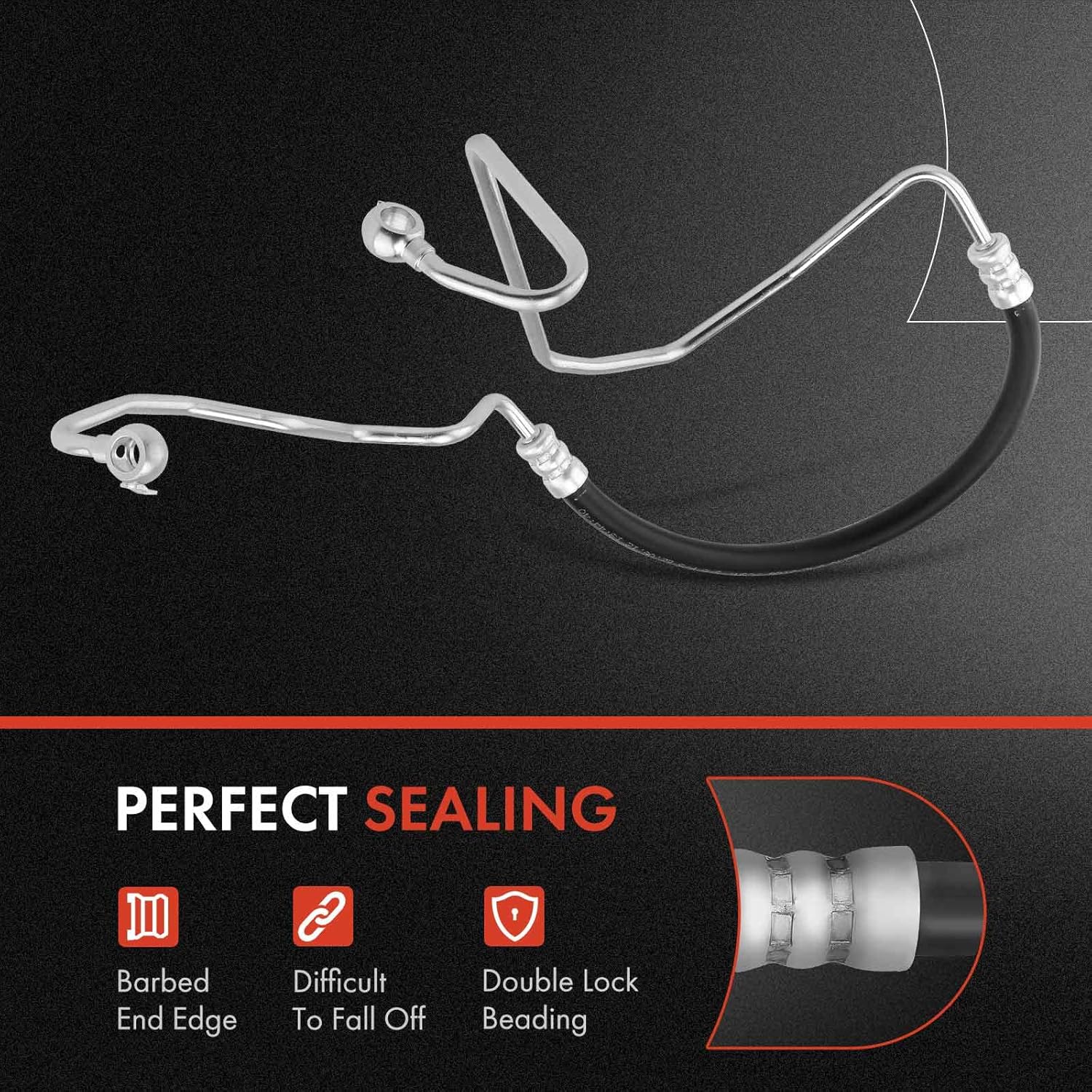 A-Premium Power Steering Pressure Hose Line Assembly Compatible with Mitsubishi Lancer 2002-2007, 2.0L, Pump to Gear/Rack Pinion