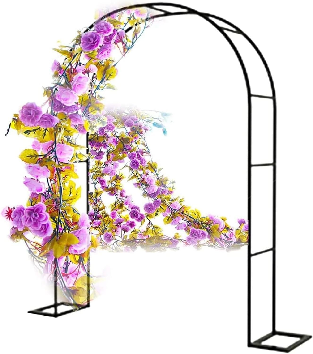 Garden Tree Arch Steel Frame Climbing Plant Arch, Very Suitable for Lawn, Terrace, Courtyard, Wedding Decoration(W2M*H2.3M)