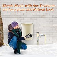 Vista 4 de Cubierta aislante de tubería para prevención de reflujo (5 °F) – Bolsa aislada para válvula de aspersor de riego – Cubierta de bomba de pozo de agua