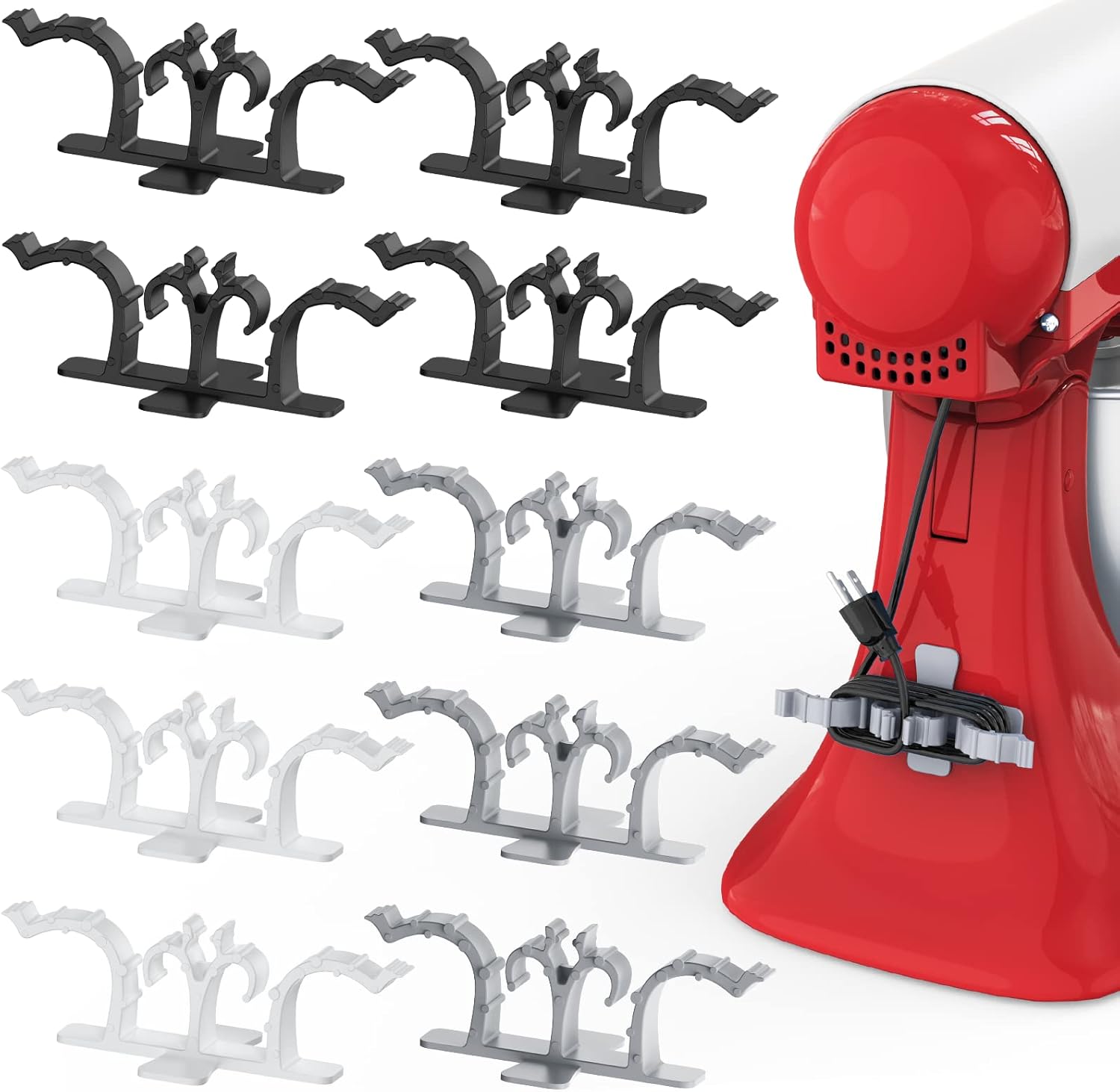 Cord Organizer for Kitchen Appliances, 10 Pack Upgraded Adhesive Winder Wrappers Cable Organizer for Stand Mixer, Blender, Coffee Maker, Pressure Cooker, Juicer, Micerowave Ovens Cord Organizer for Kitchen Appliances, 10 Pack Upgraded Adhesive Winder Wrappers Cable Organizer for Stand Mixer, Blender, Coffee Maker, Pressure Cooker, Juicer, Micerowave Ovens