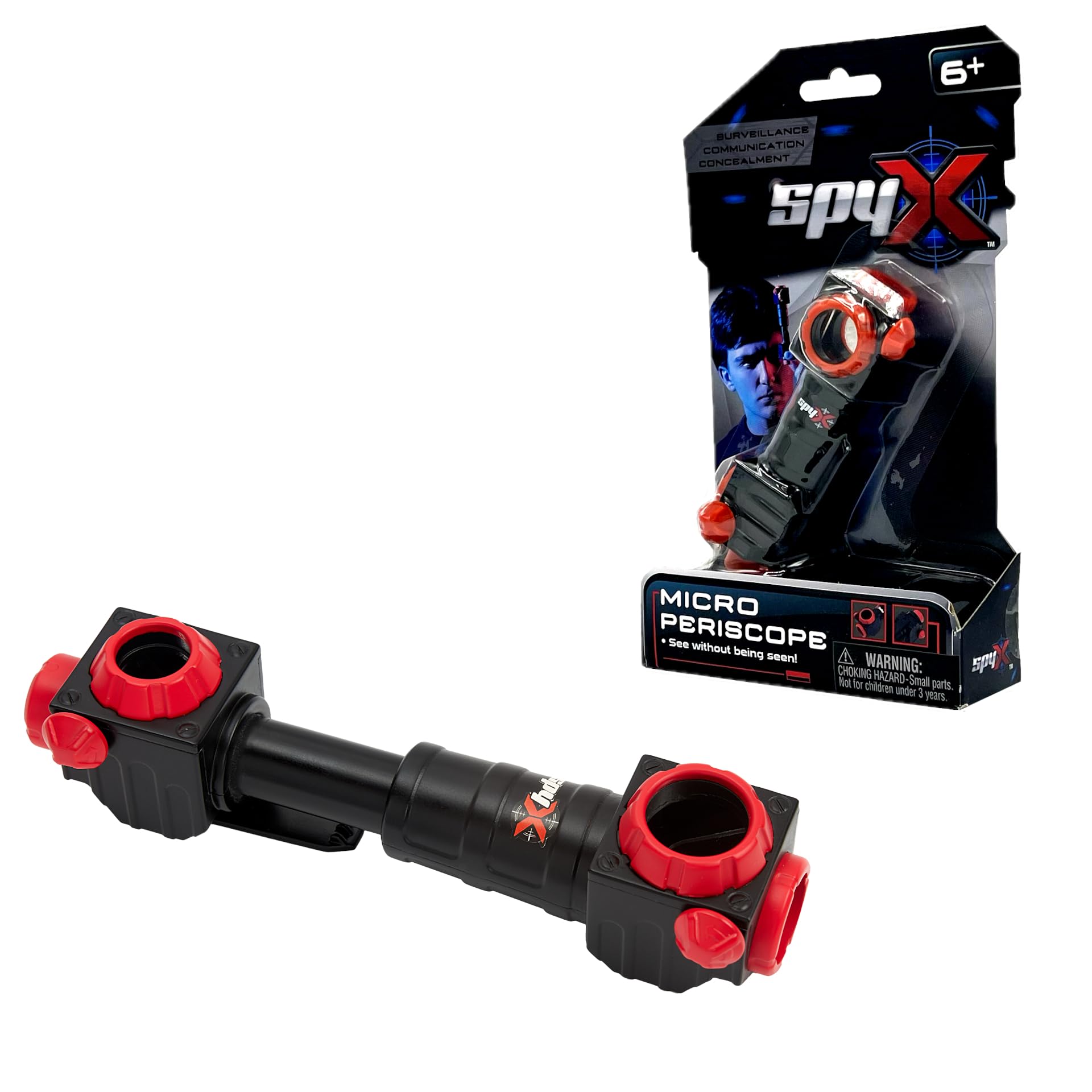 SpyX / Micro Periscope - Portable Spy Toy Gadget to See Around Corners & Peak Over Walls! 2 Models Transforms from Periscope to Telescope. Pocket Size Spy Gear for Kids Role Play