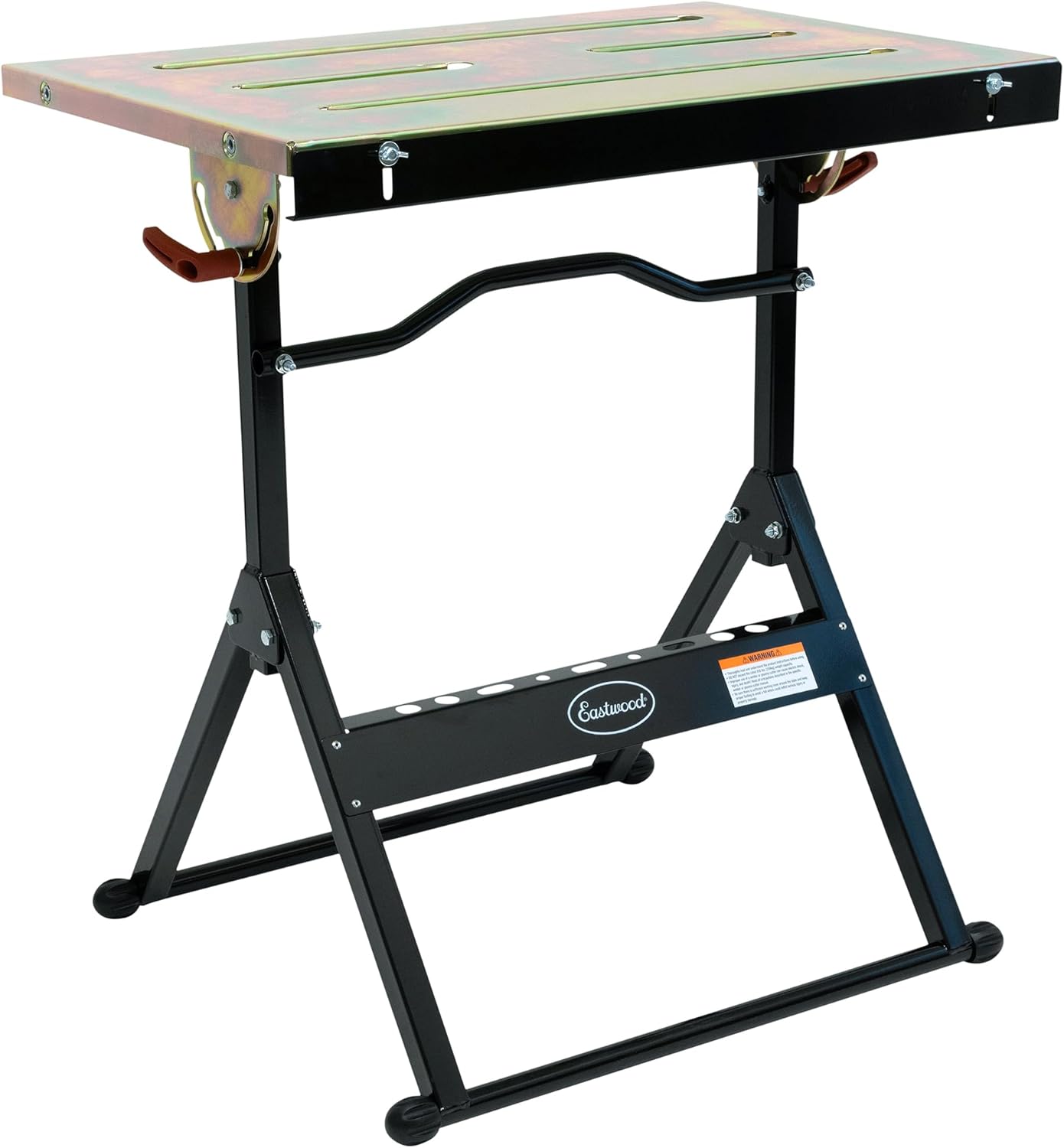 Eastwood Adjustable Steel Welding Table Strong Hold Industrial Workbench Table Welding 14 Gauge Plated Work Surface