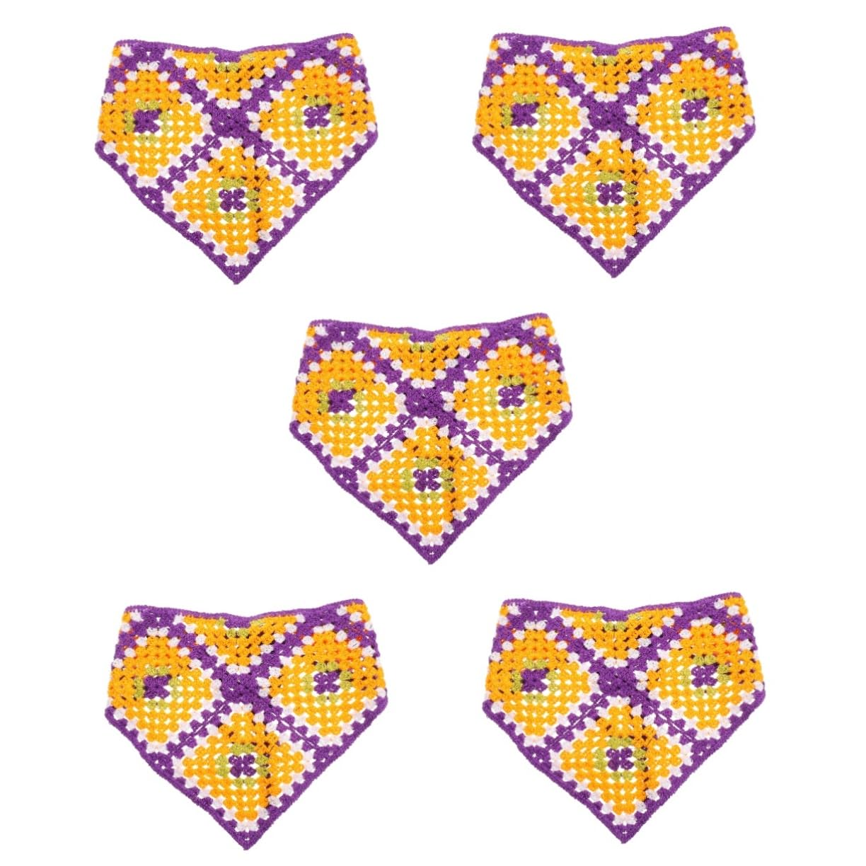 POPETPOP 5 Pezzi Fasce Per Da Donna All'uncinetto Bandana Fascia Per Sciarpa Stile Moderno Morbido E Traspirante Per L'uso Quotidiano