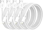 iPhone Lightning Cable [Apple MFi Certified], 4Pack iPhone Charger Cable 6FT, USB to Lightning Cable, Apple 2.4A Fast Charging Cord for iPhone 14/13/12/11 Pro/11/XR/8/7/6s Plus, iPad Pro/Air/Mini
