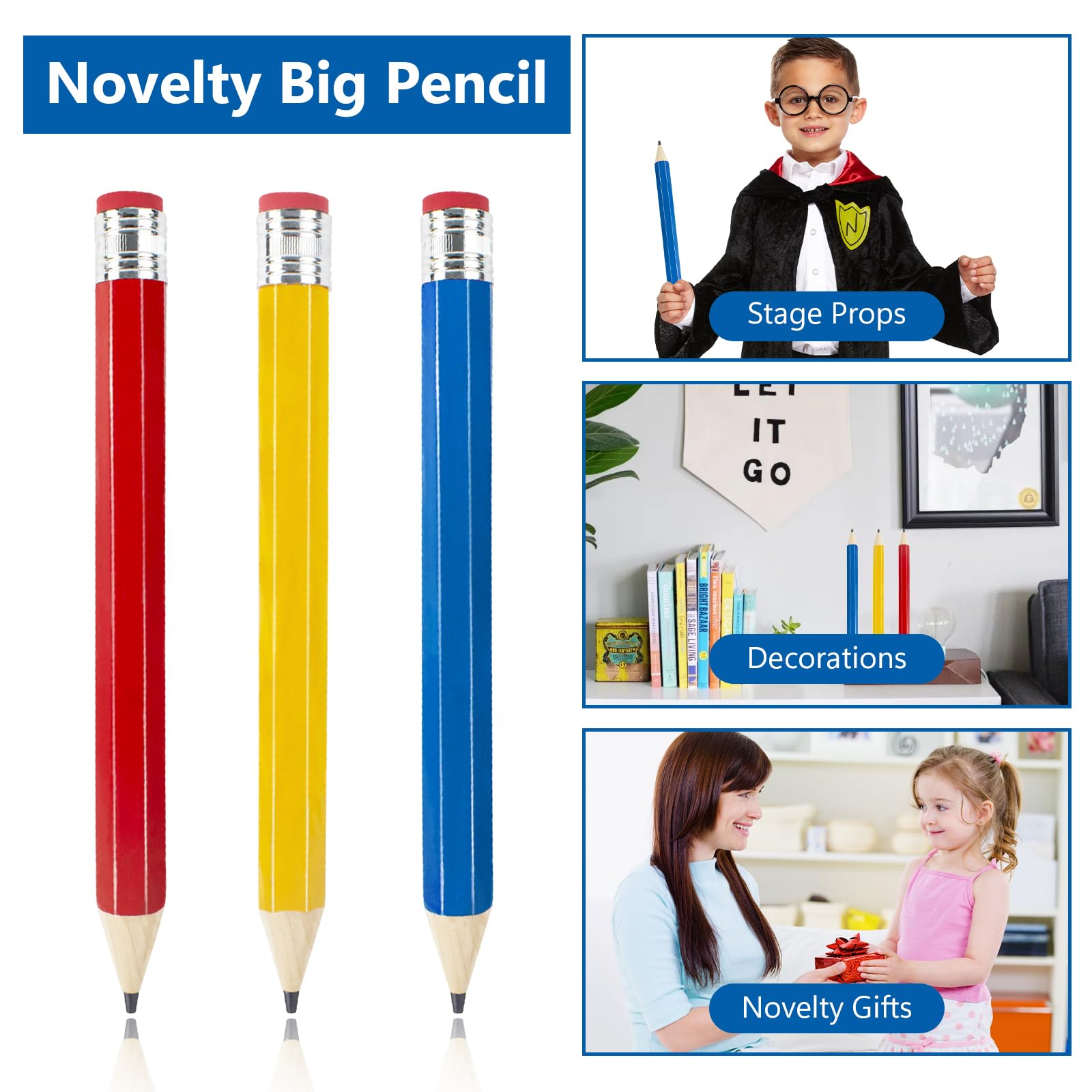 Kit 44 Matite Con Gomma Per Bambini, Colorate E Divertenti - Ideale Regalo Compleanno O Scuola - Foto 8