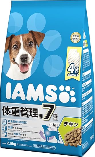 Amazon Co Jp アイムス Iams ドッグフード 7歳以上用 体重管理用 小粒 チキン シニア犬用 2 6キログラム X 1 ペット用品
