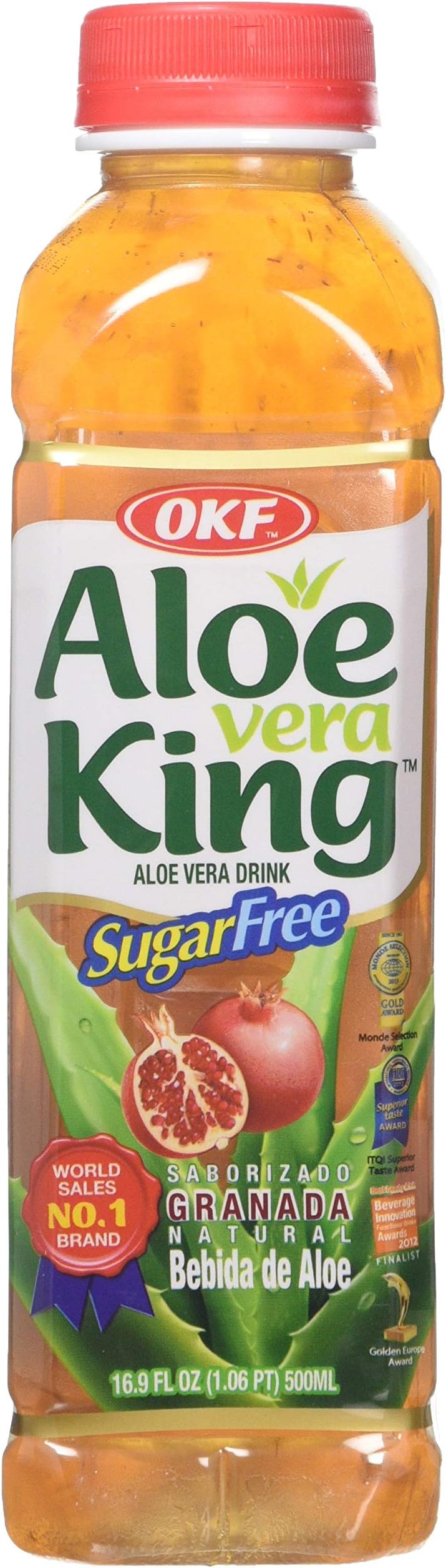 OKF Sugar Free Pomegranate Aloe Vera Drink, 500 ml, Pack of 20