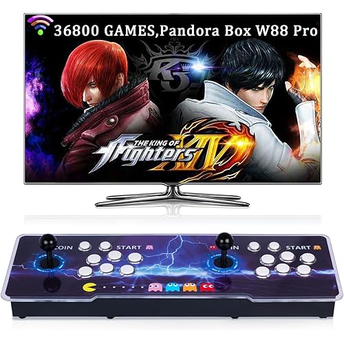 RegiisJoy 36800 in 1 Arcade Game Console WiFi Function Pandora's Box W88 Pro Classic Retro Game Machine for PC & Projector & TV,1280X720,Search/Hide/Save/Load/Pause Games,Favorite List