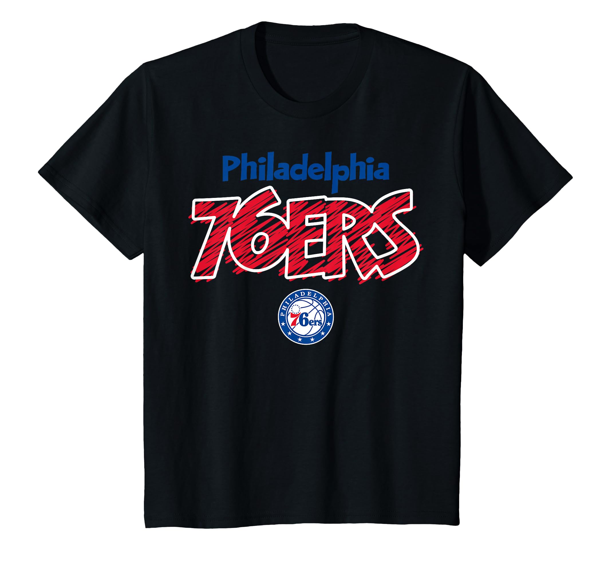 Kids NBA - Philadelphia 76ers Team Scribble Sixers Youth T-Shirt
