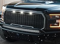 Vista 3 de iJDMTOY 3 luces LED blancas de lente transparente compatibles con Ford Raptor 2010-14 y 17-20 (alimentado por 36 piezas de luces LED SMD)