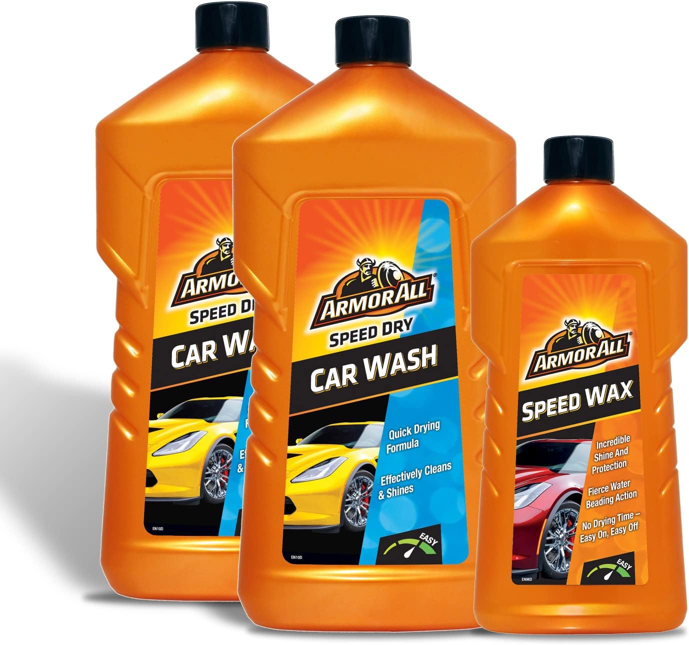 Armor All Car Wash, 2x 1L + Speed Wax, 1x 0.5, Car Cleaning Kit