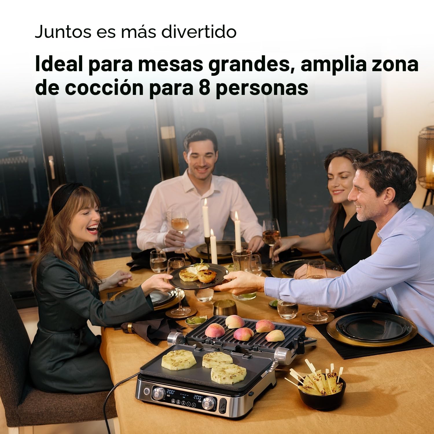 Braun MultiGrill 9 CG 9167, Plancha Eléctrica con Placas Planas, Parrilla y Gofres, 2 Termostatos Independientes, 3 Posiciones, Sonda Térmica, Apta para Lavavajillas, 2000W, Negro/Acero Inoxidable