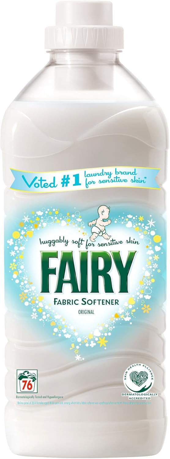 Fairy Non Bio Fabric Softner, Sensitive Skin, 76 Washes, 1.9L Amazon