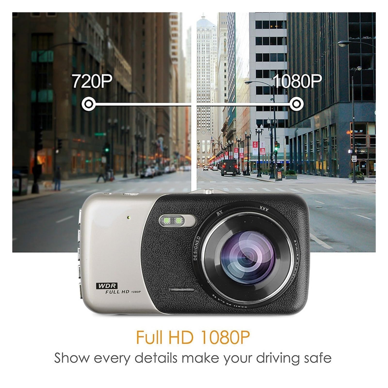Kamera samochodowa Samochodowe WiFi Full HD 1080P kamera na deskę rozdzielczą widok z tyłu kamera samochodowa wideorejestrator Night Vision Auto Dashcam Logger akcesoria samochodowe Łatwa instalacja(R
