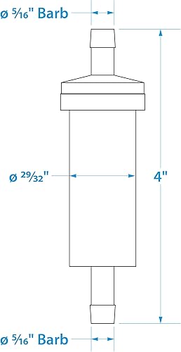 Miniatura 5 de Seachoice Filtro de combustible en línea, 5/16 in., Plástico, Fuerborda, 20 Micron