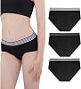 Neione Period Underwear for Teens Women Menstrual Underpants Girls Panties Sporty Briefs 3 Pack Galactic Small