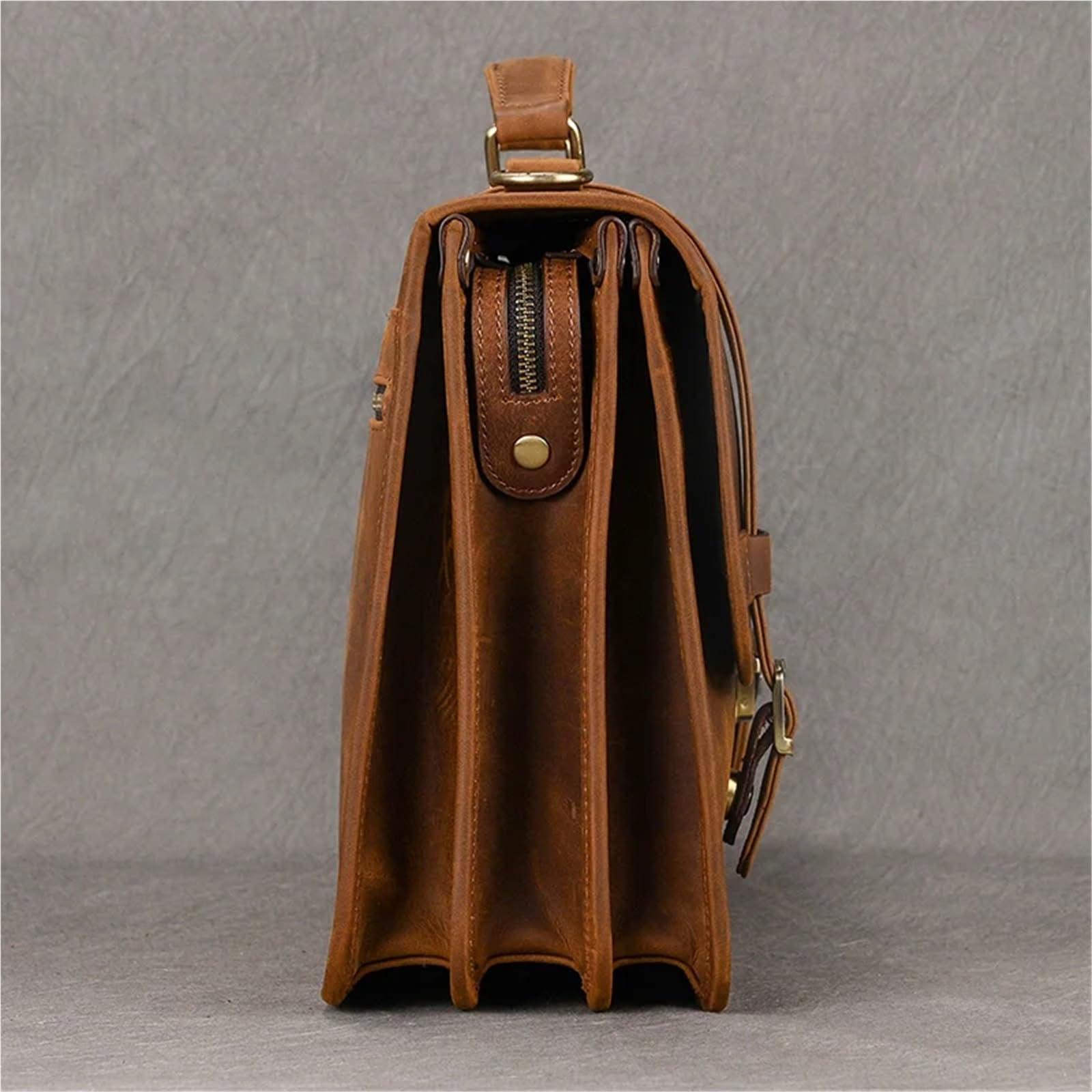 Maletin Cuero Maletín de cuero for hombre, bolso de negocios de cuero genuino, bolso de cuero marrón for portátil.