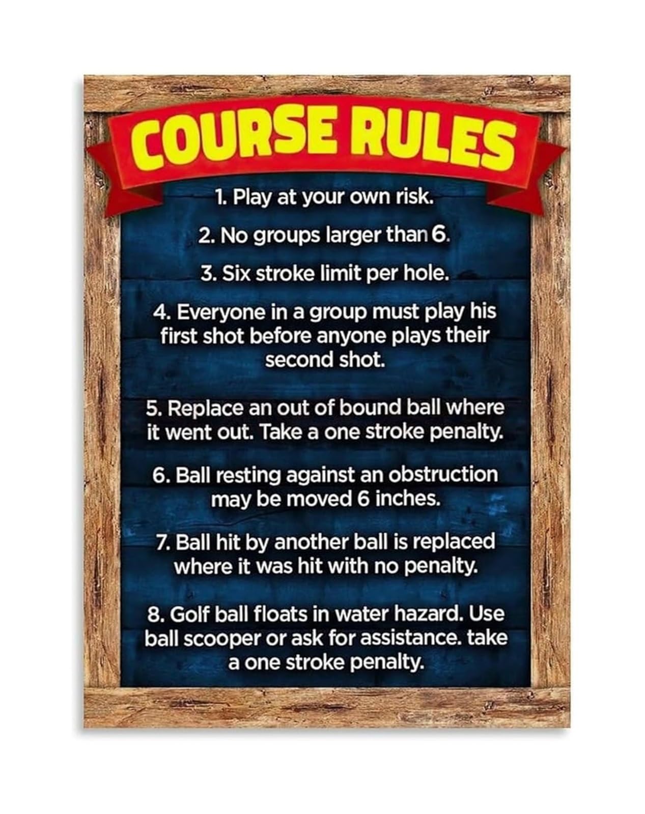 MDBJTCYZN Ball Course Rules Poster Canvas Painting Wall-Art(Unframed,12x18inch(30x45cm))