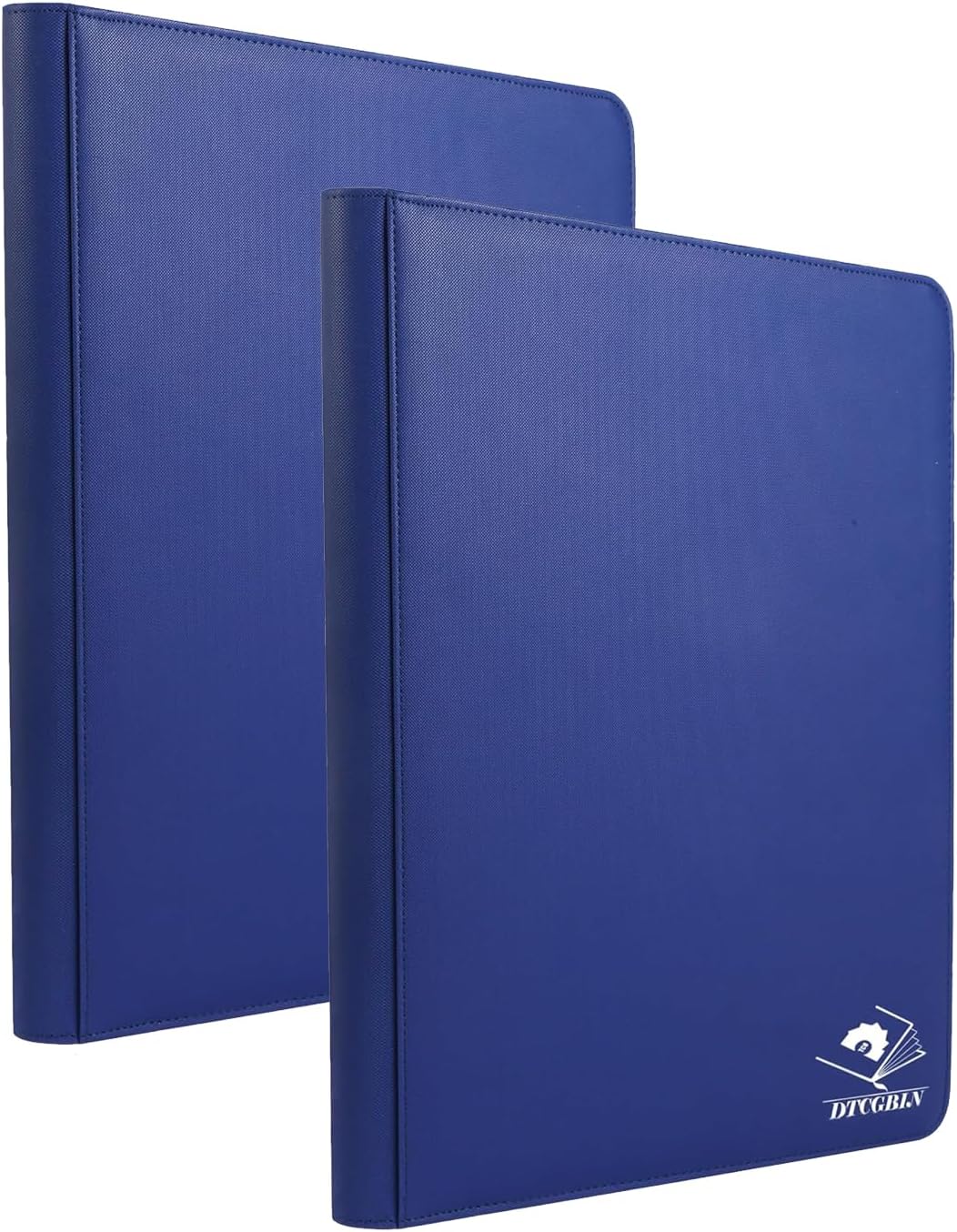 Premium Trading Card Binder for PKM TCG MTG Cards,Holds 1000+ Cards,16 -Pocket Ringless Side Loading Binder with Zipper Trading Card Album Folder for TCG - Blue 2 Pack