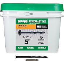 SPAX 5/16" x 5" Powerlags Exterior Pancake Head Structural Wood Lag Screws 250 pcs T40 T-Star HCR Heavy Duty Timber Landscape Deck Structures High Corrosion Resistant