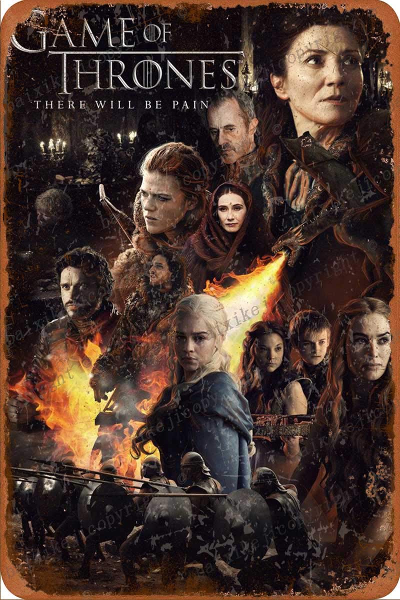 Game Of Thrones Winter Is Coming Signes En étain Affiche En Métal Rétro