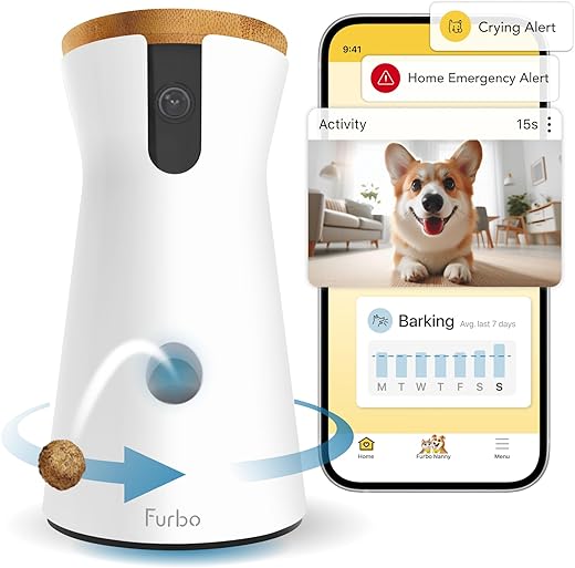Furbo 360° Dog Camera + Nanny Bundle: Home Security &Amp; Dog Safety...